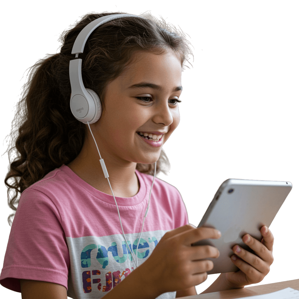 preadolescente estudiando en la academia the globe kids