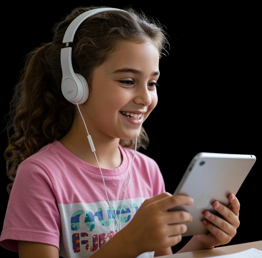 preadolescente estudiando en la academia the globe kids
